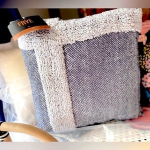 Frye Large Chelsea Decorative Pillow ✨ Navy Denim Size 18" x 18"